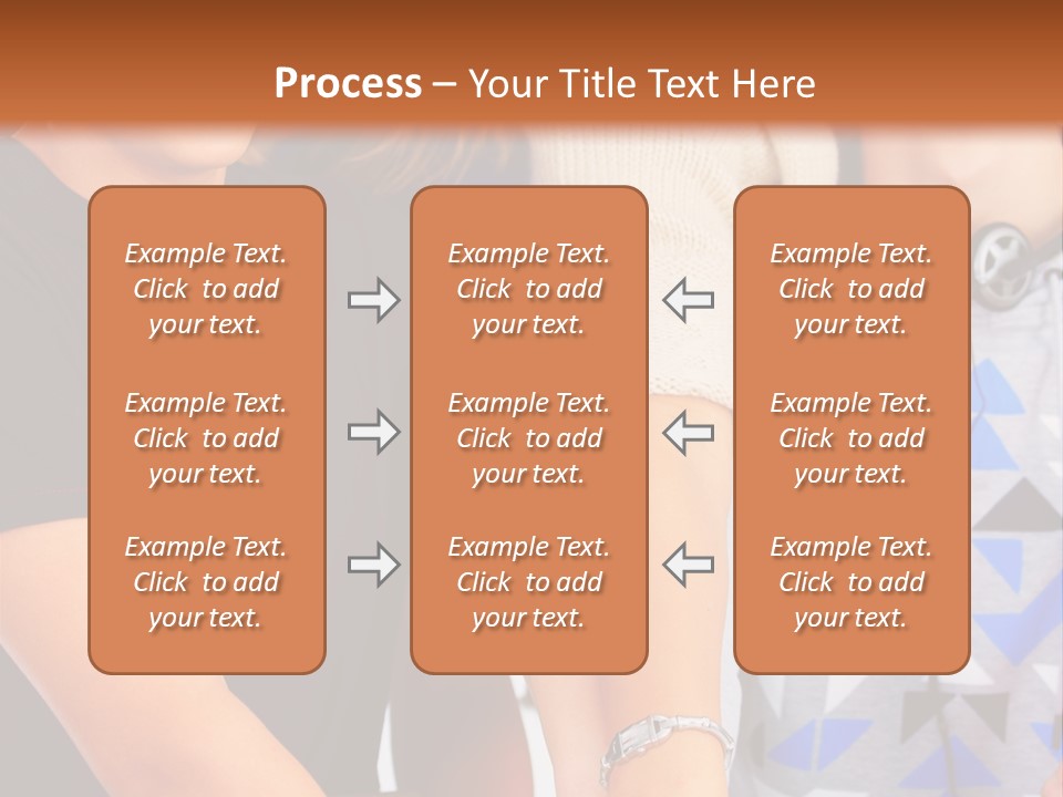 A Group Of People Holding Hands In Front Of A Brown Background PowerPoint Template