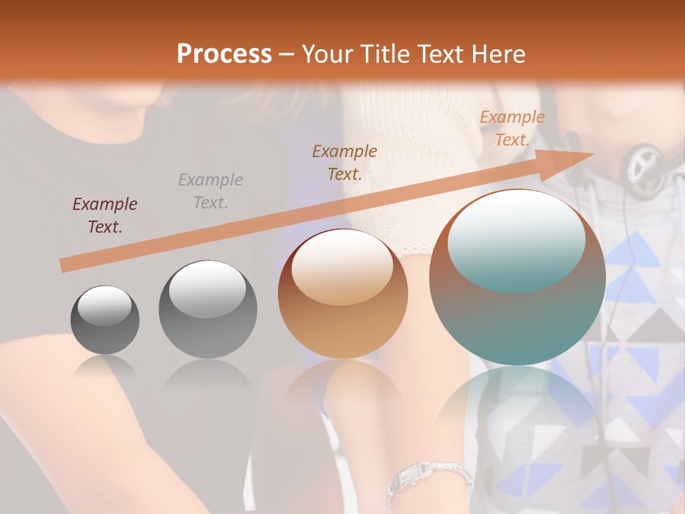 A Group Of People Holding Hands In Front Of A Brown Background PowerPoint Template