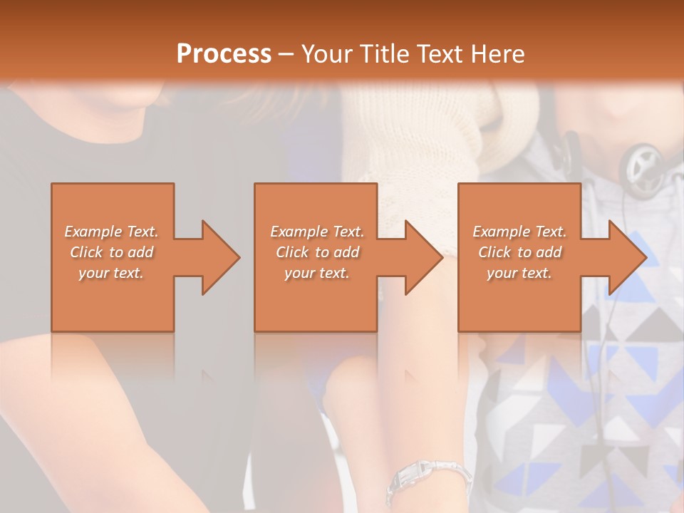 A Group Of People Holding Hands In Front Of A Brown Background PowerPoint Template