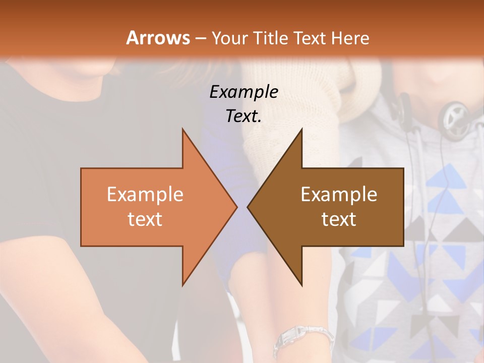 A Group Of People Holding Hands In Front Of A Brown Background PowerPoint Template