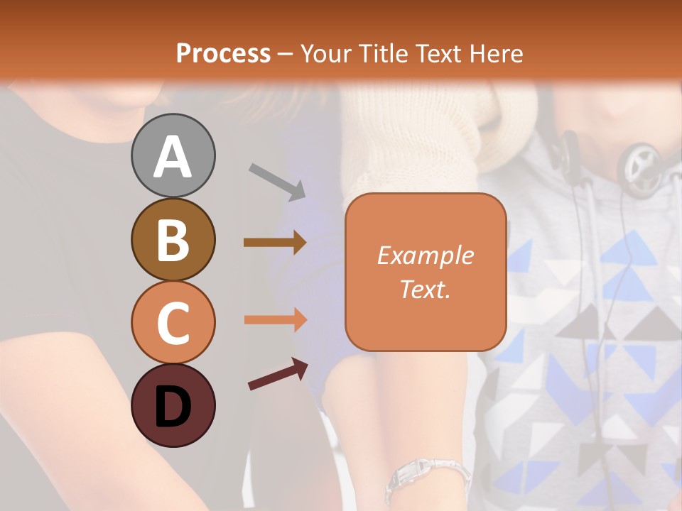 A Group Of People Holding Hands In Front Of A Brown Background PowerPoint Template