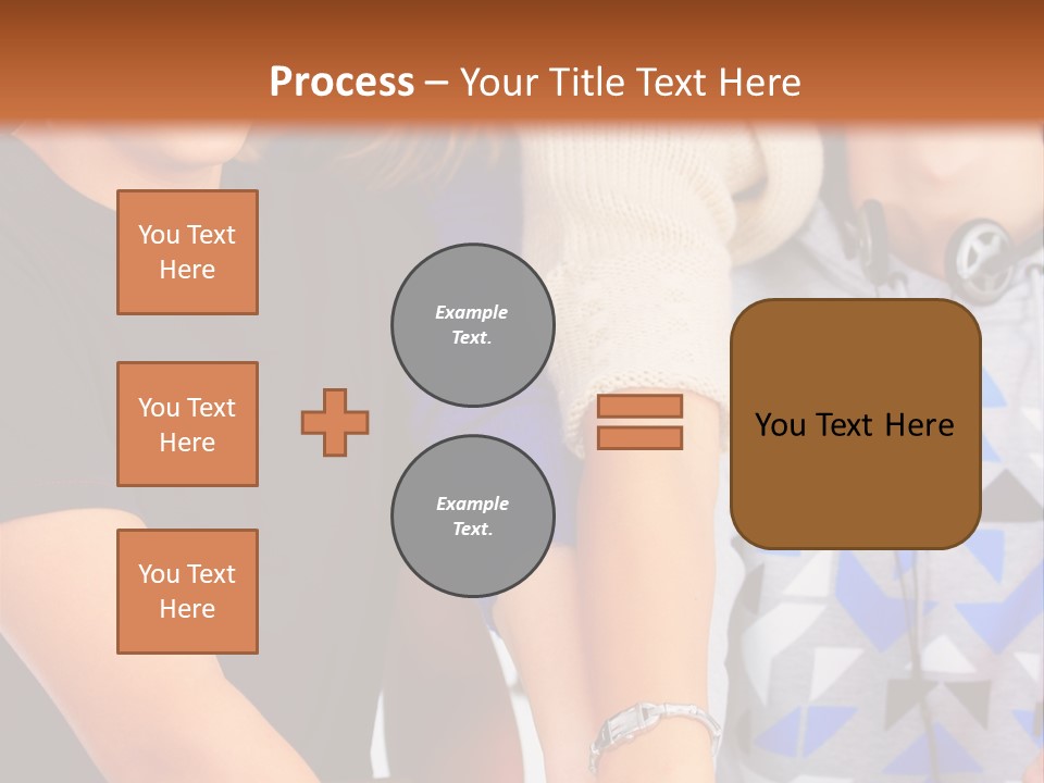 A Group Of People Holding Hands In Front Of A Brown Background PowerPoint Template