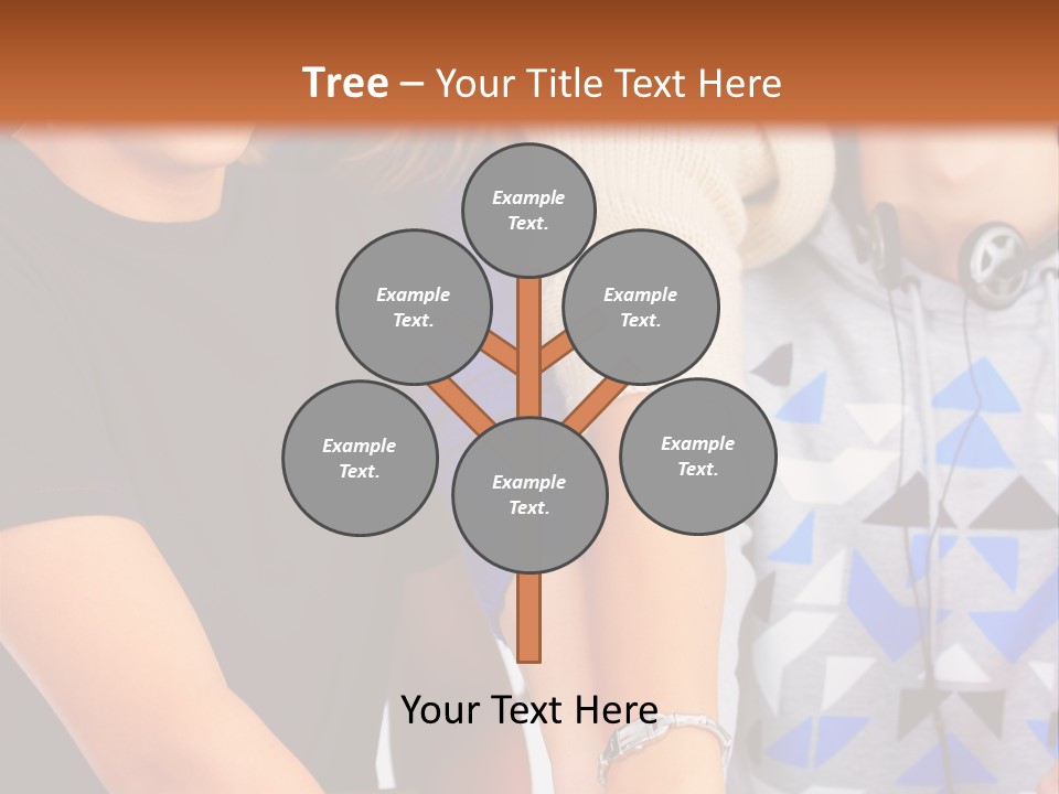 A Group Of People Holding Hands In Front Of A Brown Background PowerPoint Template