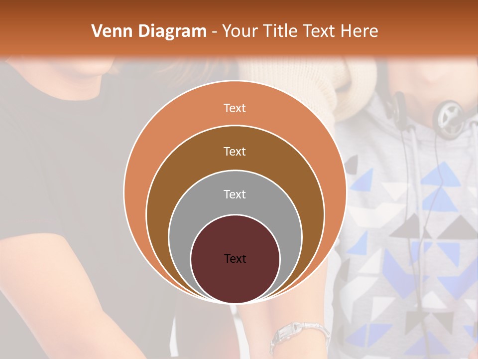 A Group Of People Holding Hands In Front Of A Brown Background PowerPoint Template