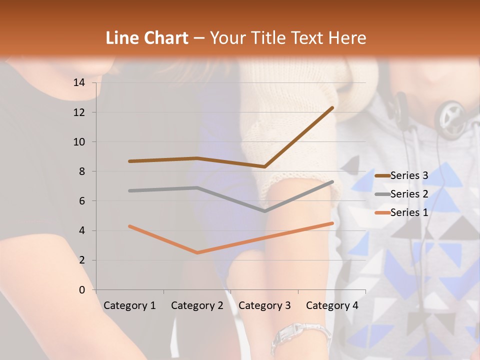 A Group Of People Holding Hands In Front Of A Brown Background PowerPoint Template