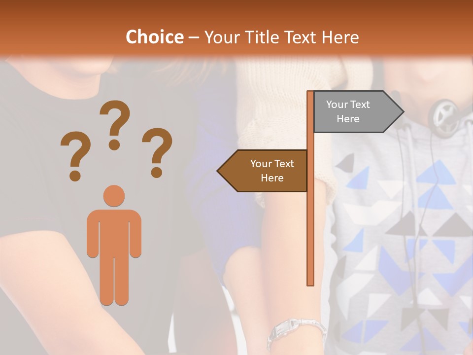 A Group Of People Holding Hands In Front Of A Brown Background PowerPoint Template