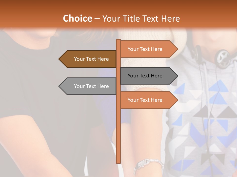 A Group Of People Holding Hands In Front Of A Brown Background PowerPoint Template