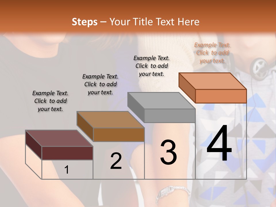 A Group Of People Holding Hands In Front Of A Brown Background PowerPoint Template