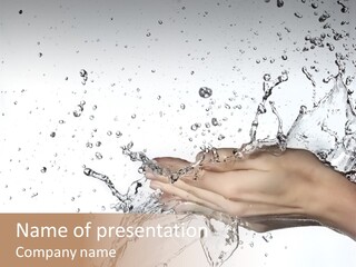 Liquid Care Splashing PowerPoint Template