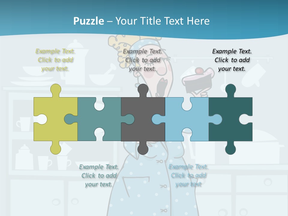 A Woman Holding A Piece Of Cake In Her Hand PowerPoint Template