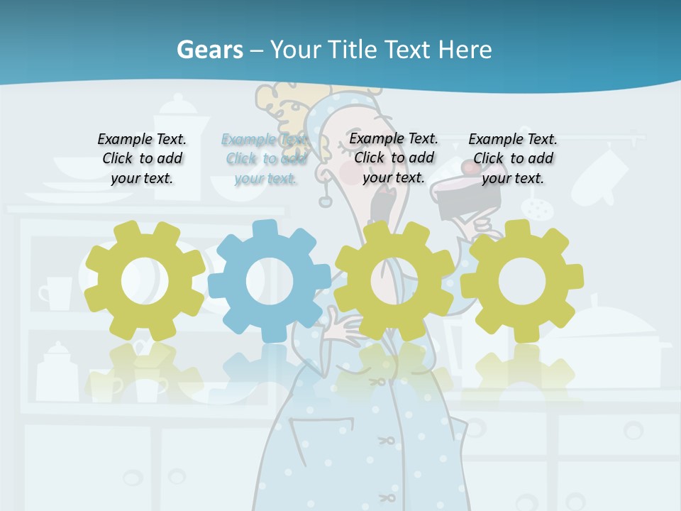 A Woman Holding A Piece Of Cake In Her Hand PowerPoint Template