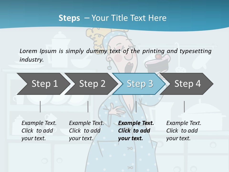 A Woman Holding A Piece Of Cake In Her Hand PowerPoint Template