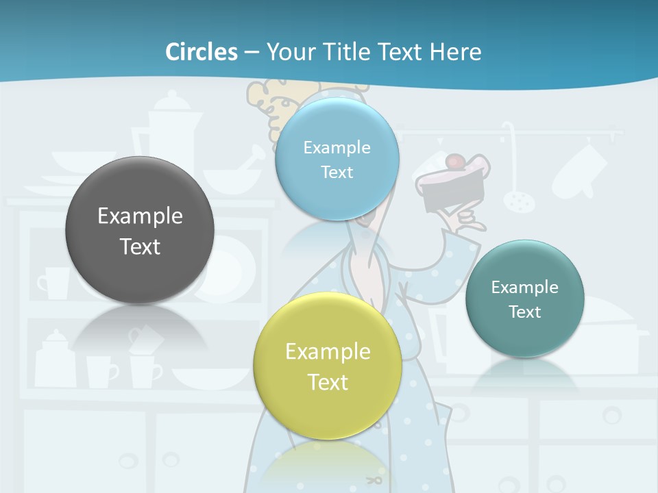 A Woman Holding A Piece Of Cake In Her Hand PowerPoint Template