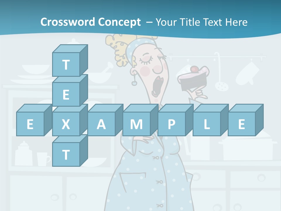 A Woman Holding A Piece Of Cake In Her Hand PowerPoint Template