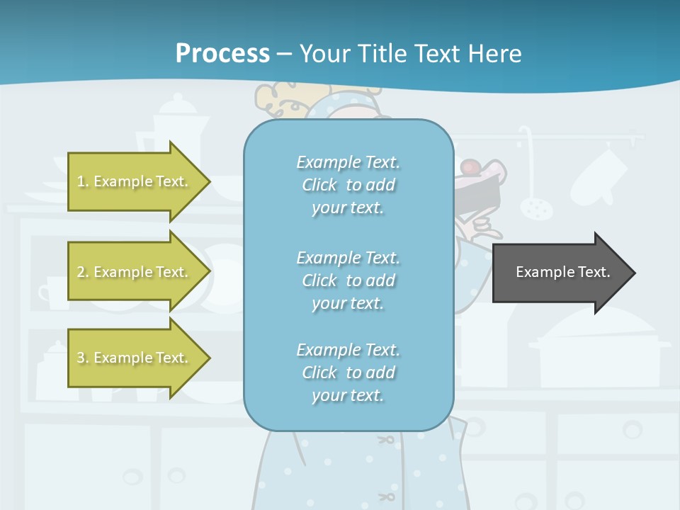 A Woman Holding A Piece Of Cake In Her Hand PowerPoint Template