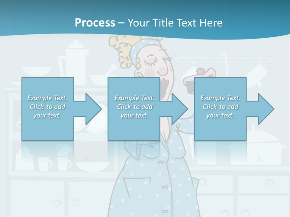 A Woman Holding A Piece Of Cake In Her Hand PowerPoint Template