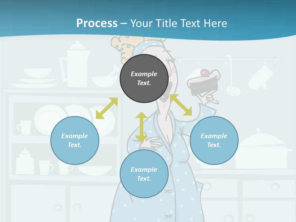 A Woman Holding A Piece Of Cake In Her Hand PowerPoint Template