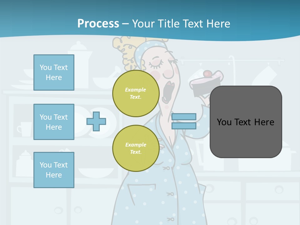 A Woman Holding A Piece Of Cake In Her Hand PowerPoint Template