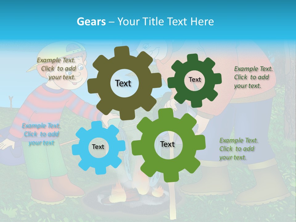 Wireless Partners Workteam PowerPoint Template