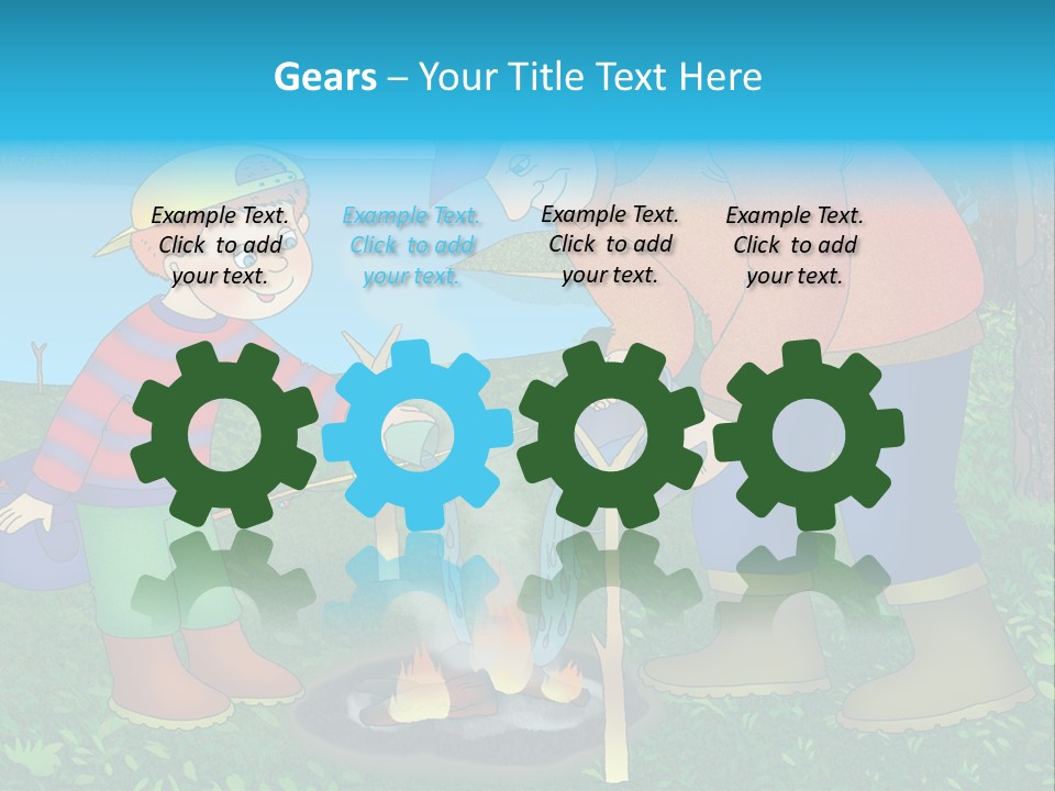 Wireless Partners Workteam PowerPoint Template