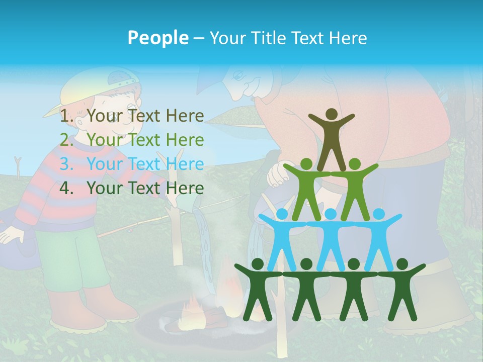 Wireless Partners Workteam PowerPoint Template
