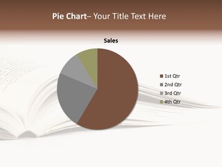 An Open Book On A Table With A White Background PowerPoint Template