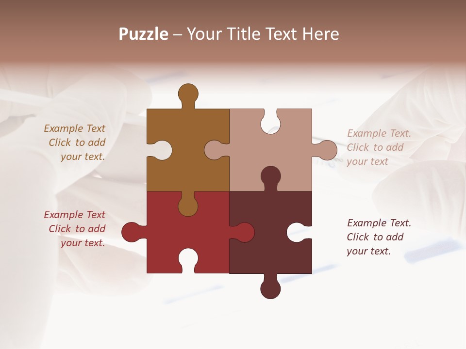 A Person In White Gloves Holding A Pipe PowerPoint Template