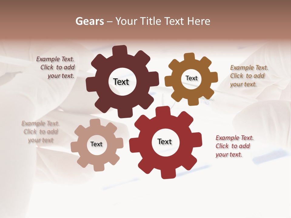 A Person In White Gloves Holding A Pipe PowerPoint Template