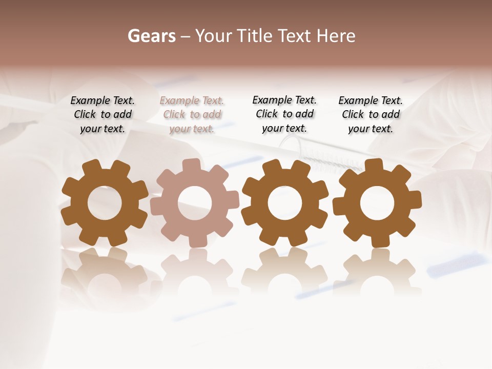 A Person In White Gloves Holding A Pipe PowerPoint Template