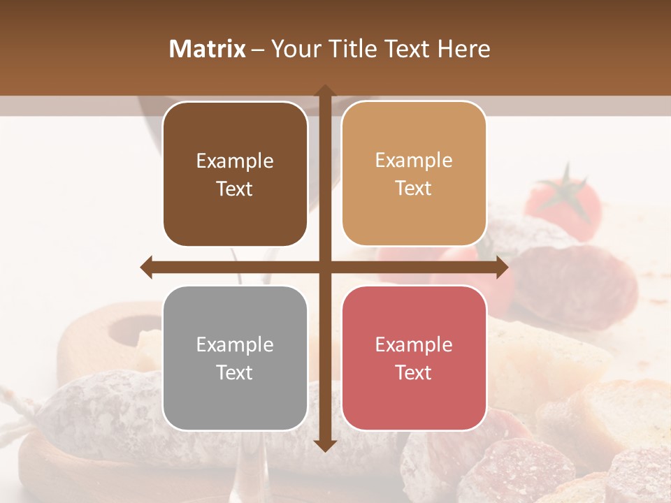 A Glass Of Wine And Bread On A Cutting Board PowerPoint Template