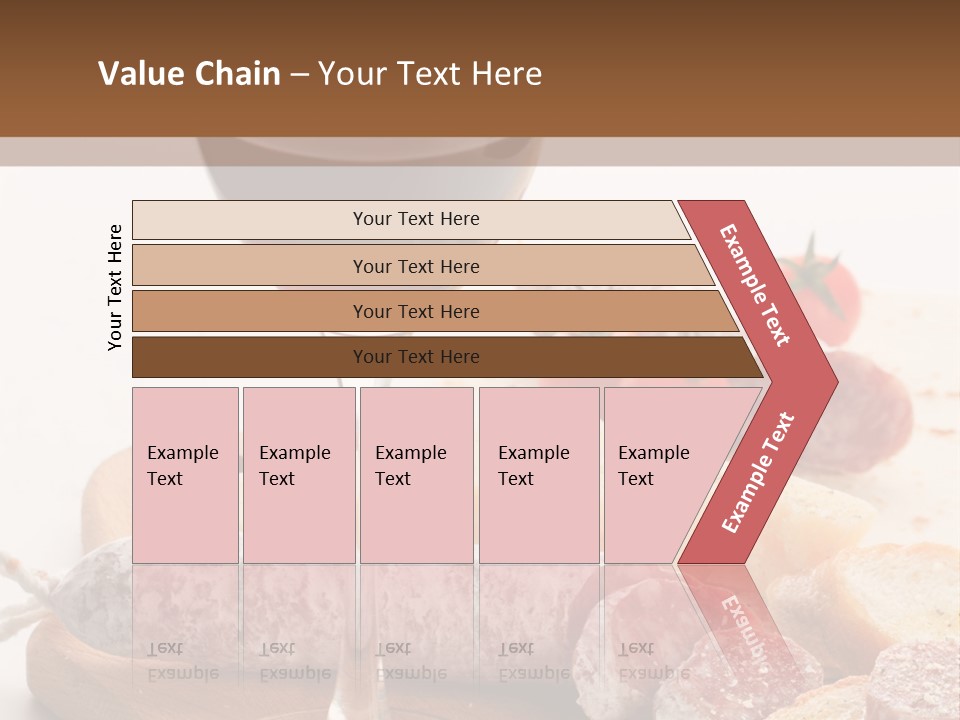 A Glass Of Wine And Bread On A Cutting Board PowerPoint Template