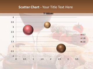 A Glass Of Wine And Bread On A Cutting Board PowerPoint Template