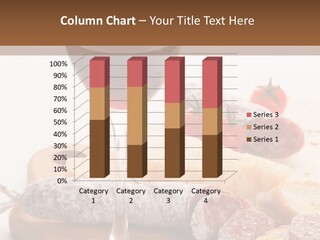 A Glass Of Wine And Bread On A Cutting Board PowerPoint Template