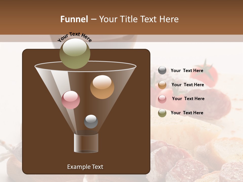 A Glass Of Wine And Bread On A Cutting Board PowerPoint Template
