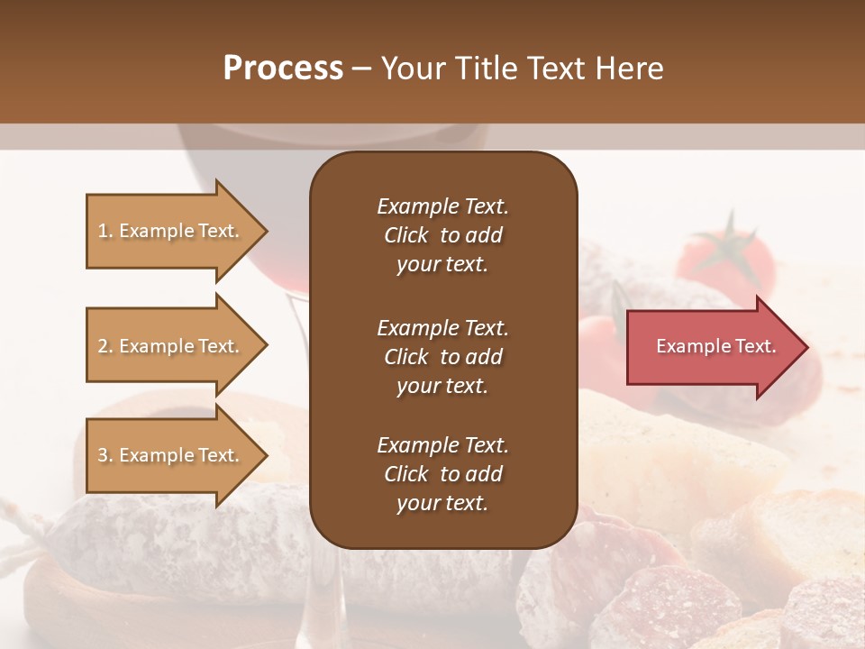 A Glass Of Wine And Bread On A Cutting Board PowerPoint Template