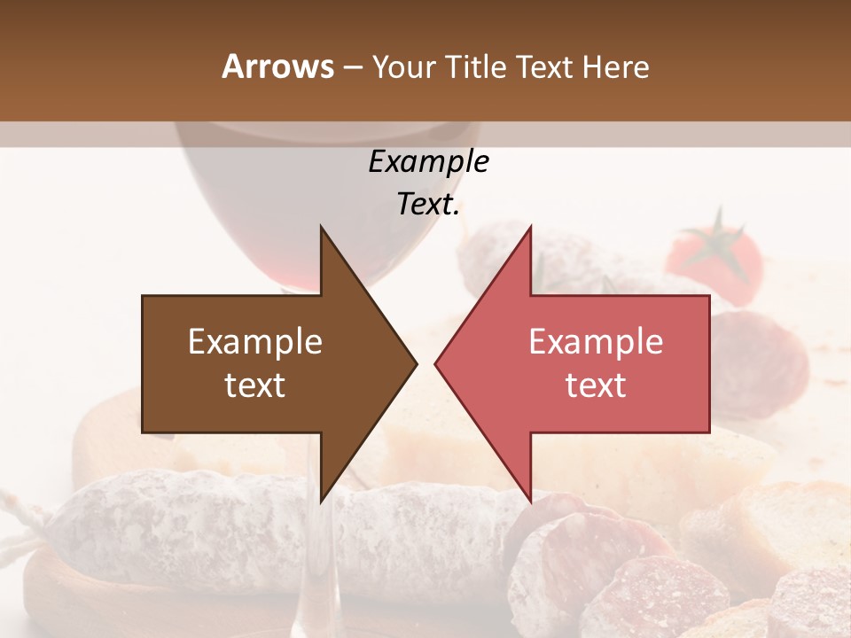 A Glass Of Wine And Bread On A Cutting Board PowerPoint Template