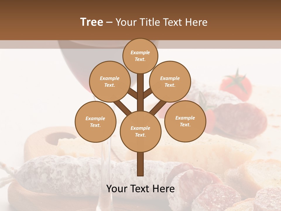 A Glass Of Wine And Bread On A Cutting Board PowerPoint Template