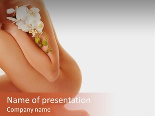 A Woman With A Flower On Her Breast PowerPoint Template