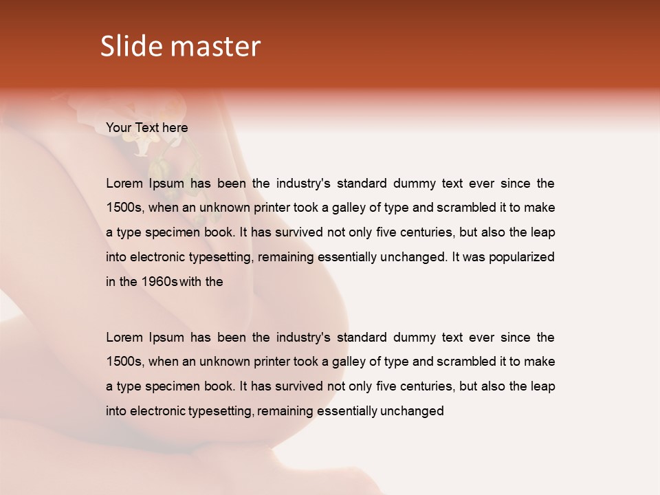 A Woman With A Flower On Her Breast PowerPoint Template