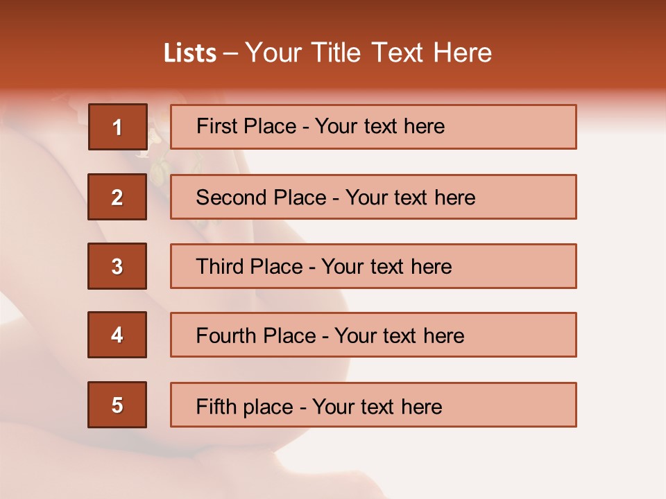 A Woman With A Flower On Her Breast PowerPoint Template