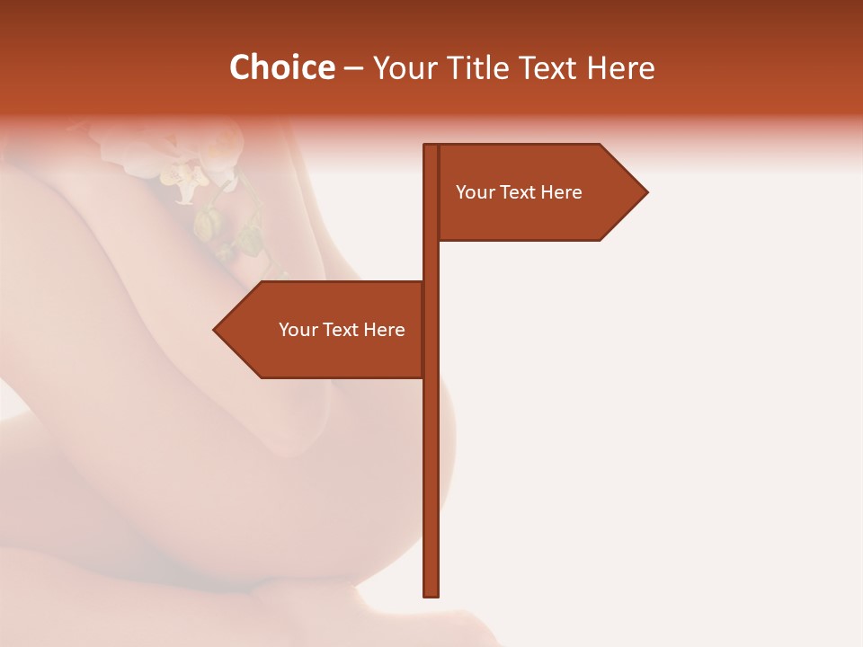 A Woman With A Flower On Her Breast PowerPoint Template