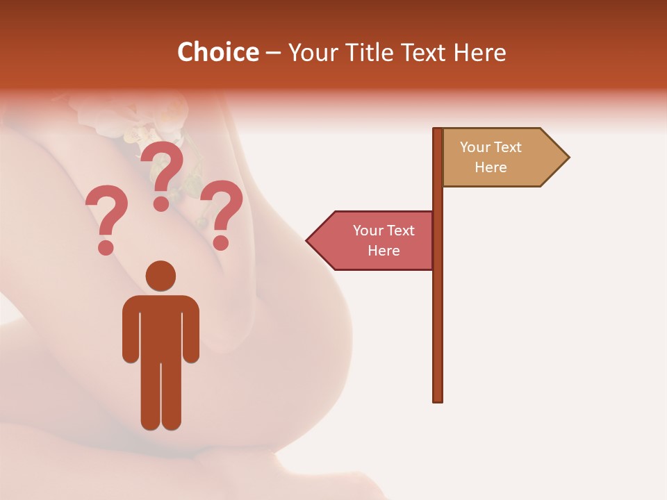 A Woman With A Flower On Her Breast PowerPoint Template