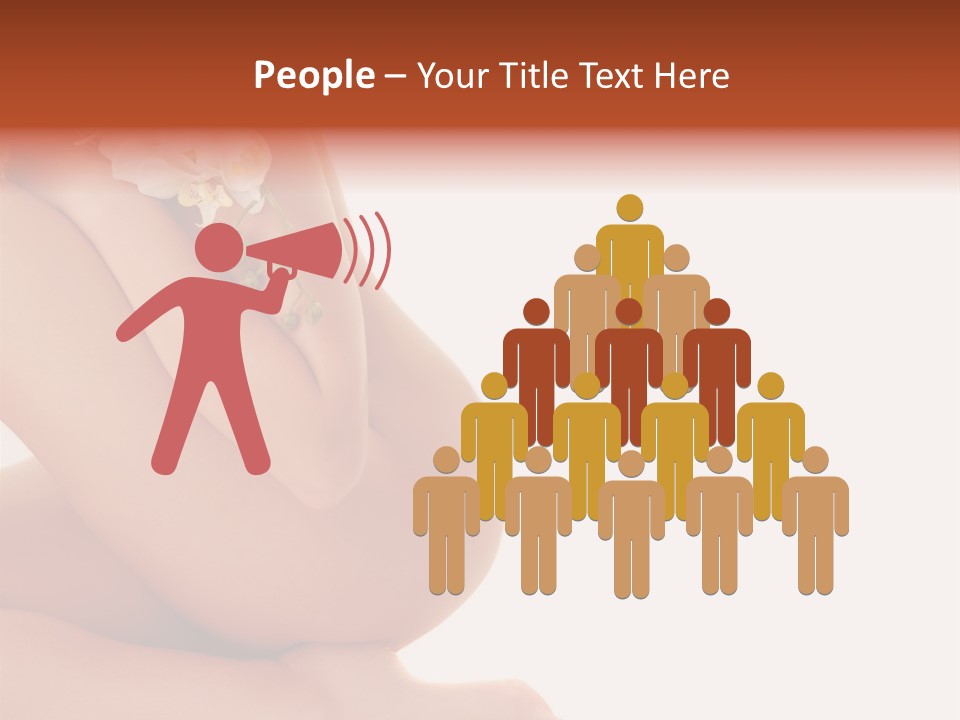 A Woman With A Flower On Her Breast PowerPoint Template