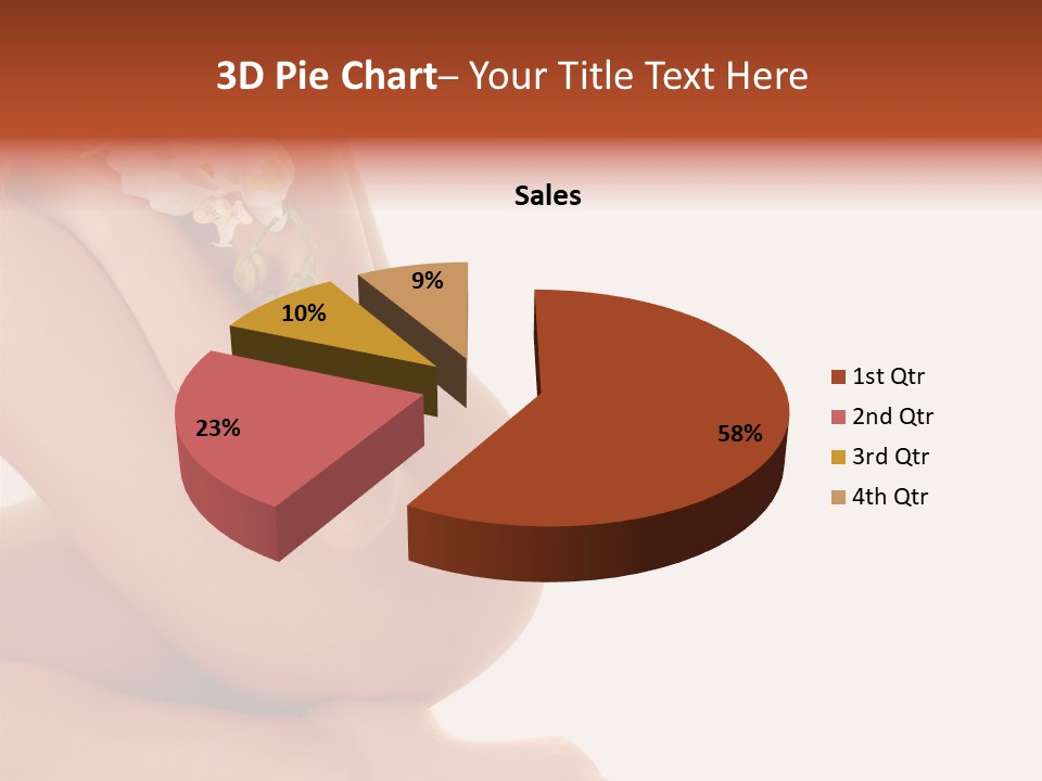 A Woman With A Flower On Her Breast PowerPoint Template