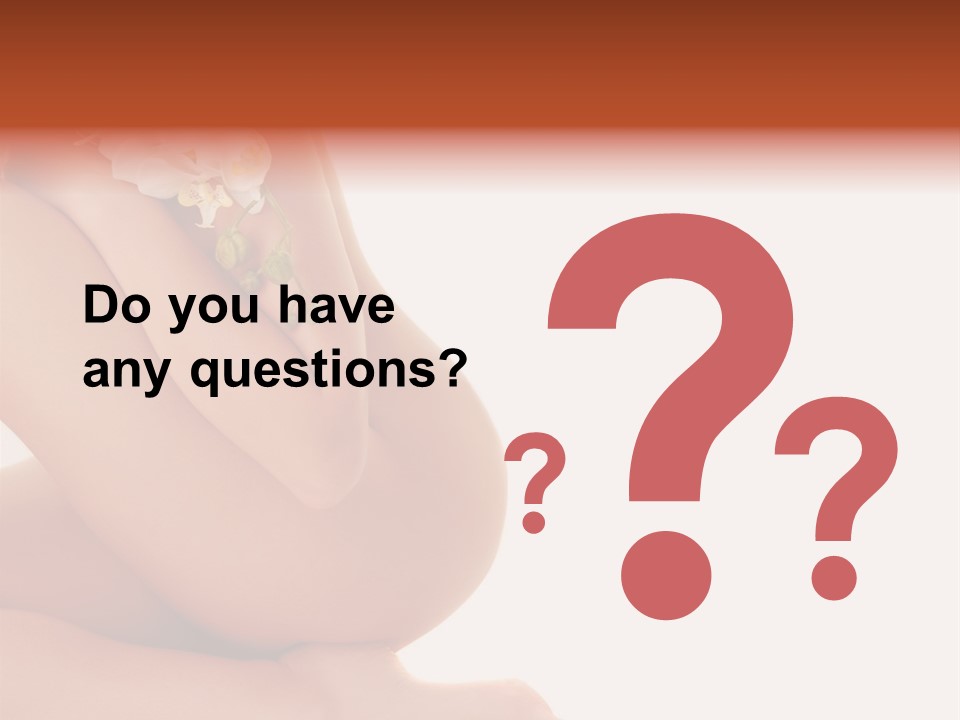 A Woman With A Flower On Her Breast PowerPoint Template