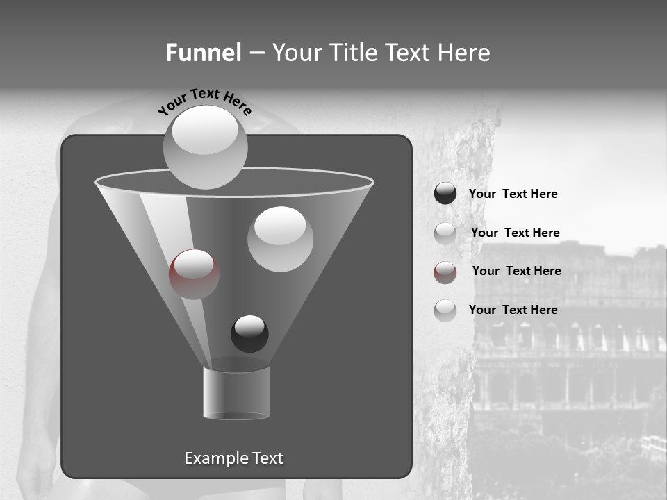 A Man With No Shirt Standing In Front Of A Building PowerPoint Template