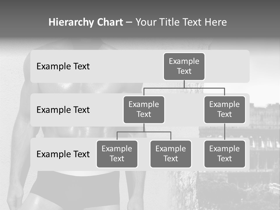 A Man With No Shirt Standing In Front Of A Building PowerPoint Template