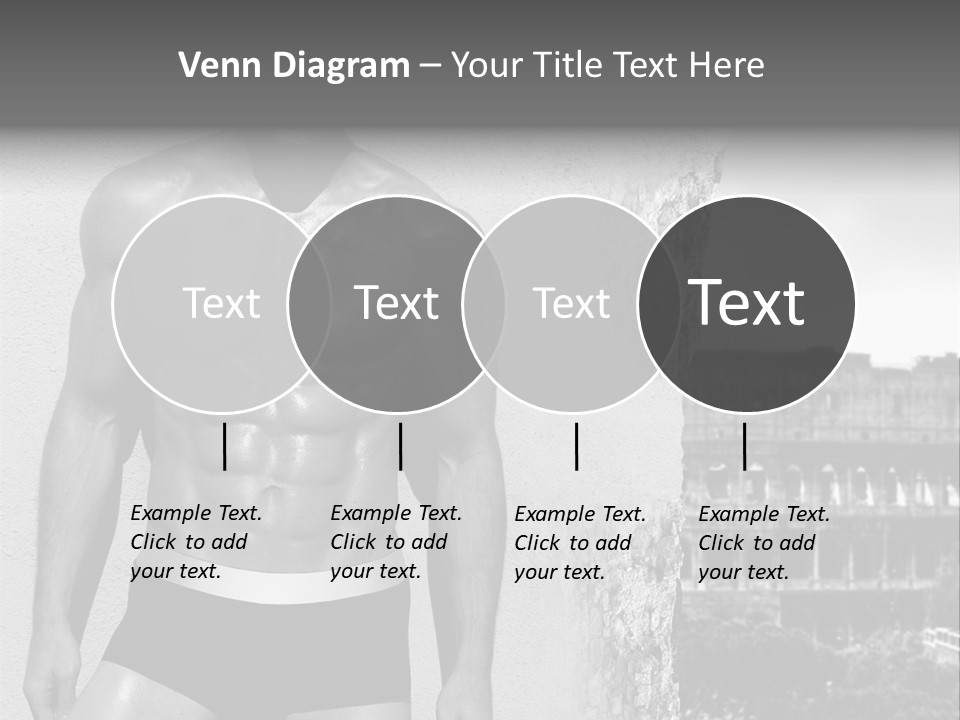 A Man With No Shirt Standing In Front Of A Building PowerPoint Template