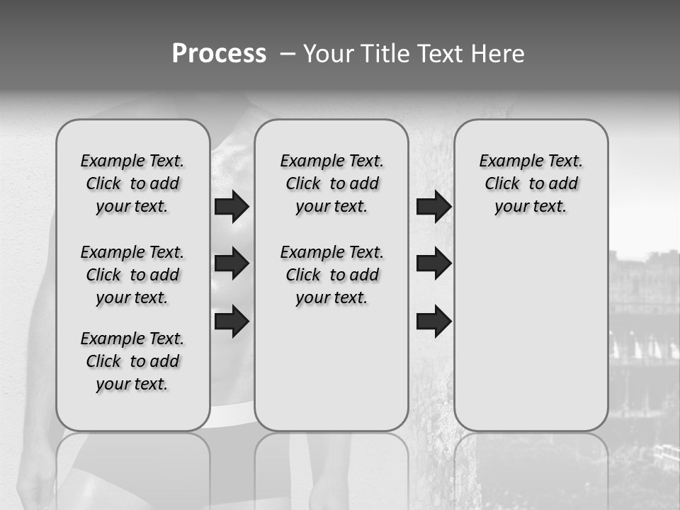 A Man With No Shirt Standing In Front Of A Building PowerPoint Template