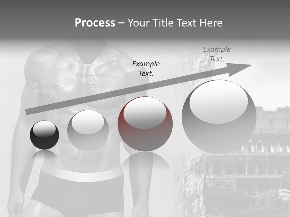 A Man With No Shirt Standing In Front Of A Building PowerPoint Template